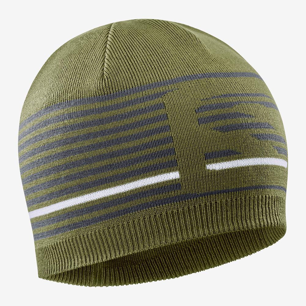 Bonnets Salomon Homme Vert - Salomon FLATSPIN - France (5371-JOGWF)